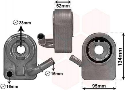 Радіатор масляний Focus 1.6i/1.6i Ecoboost (вир-во) Van Wezel 18013700 (фото 1)