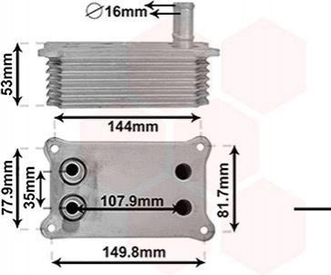 Радіатор масляний FORD MONDEO III (GE) (00-) 2.0 TDCi (вир-во) Van Wezel 18013705 (фото 1)