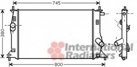 Радіатор охолодження MAZDA 5 (05-) (вир-во) Van Wezel 27002183 (фото 1)