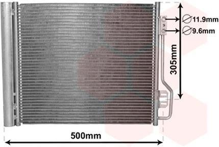 Радіатор кондиціонера Van Wezel 29005013 (фото 1)