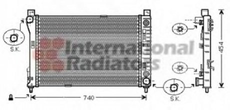 Радіатор охолодження двигуна W203(C) MT/AT +/-AC 00-02 Van Wezel 30002286 (фото 1)