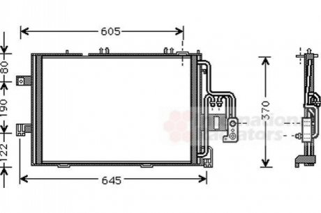 Радіатор кондиціонера Van Wezel 37005369 (фото 1)