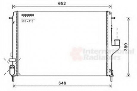 Радіатор охолодження DUSTER/LOGAN/SANDERO +AC(вир-во) Van Wezel 43002478 (фото 1)