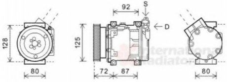 Компресор кондиціонера Van Wezel 4300K468 (фото 1)