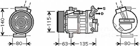 Компресор кондиціонера Van Wezel 4300K486 (фото 1)