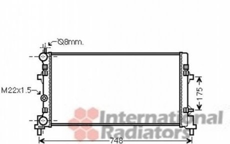 Радіатор охолодження IBIZA5 12i/14i/16i 08-(вир-во) Van Wezel 49002037 (фото 1)