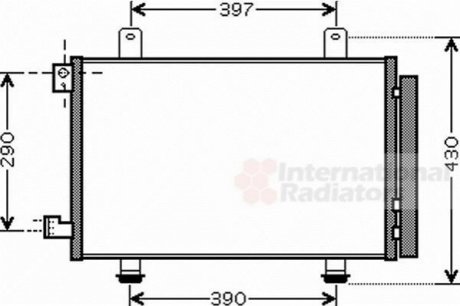 Радіатор кондиціонера SX4/SEDICI ALL 05- (вир-во) Van Wezel 52005090 (фото 1)