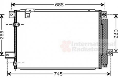 Радіатор кондиціонера TOYOTA AVENSIS/ COROLLA 20D4d/22D4d 05- (вир-во) Van Wezel 53005409 (фото 1)