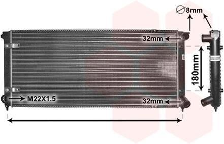 Радиатор охолодження Van Wezel 58002041 (фото 1)