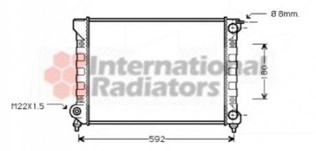 Радиатор охлаждения SEAT, VW Van Wezel 58002045 (фото 1)