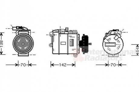 Компрессор кондиционера VW-TRANSPORTER T5 03- Van Wezel 5800K087 (фото 1)