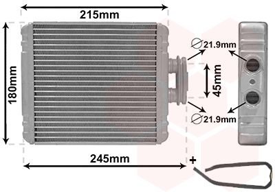 Радиатор пічки Audi A1/Seat Toledo/Skoda Fobia/VW Polo 1.0-2.0 12- Van Wezel 76016700 (фото 1)