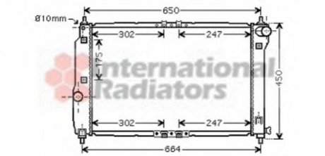 Радіатор охолодження CHEVROLET AVEO (T250, T255) (05-) 1.4 i 16V (вир-во) Van Wezel 81002067 (фото 1)