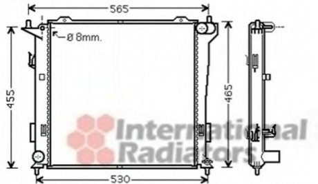 Радіатор охолодження Hyundai I30 09-/Kia Ceed 06- (вир-во Van Weze) Van Wezel 82002181 (фото 1)