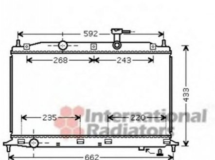 Радіатор охолодження ACCENT3/VERNA3 14/16 05-(вир-во) Van Wezel 82002188 (фото 1)