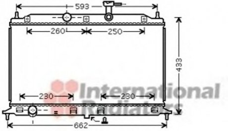 Радіатор охолодження KIA RIO II (JB) (05-) 1.4i / 1.6i механіка (вир-во) Van Wezel 83002077 (фото 1)