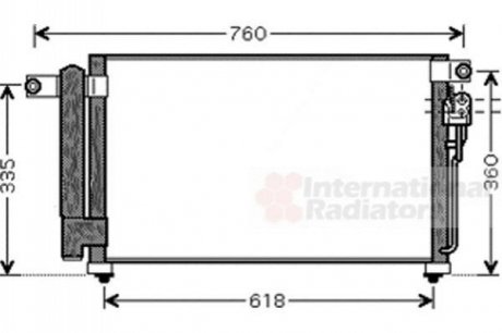 Радіатор кондиціонера KIA RIO (вир-во) Van Wezel 83005081 (фото 1)