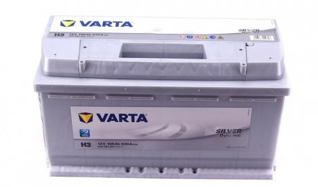 Аккумулятор, Silver Dynamic 100Ah/830A (R+, 353x175x190) VARTA 600402083 3162 (фото 1)