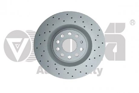 Brake disc / front / perforated line / cross Vika 66151717001 (фото 1)