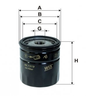 Фільтр масляний WIX FILTERS WL7319 (фото 1)