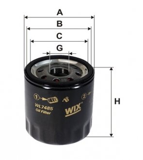 Фільтр масляний WIX FILTERS WL7485 (фото 1)