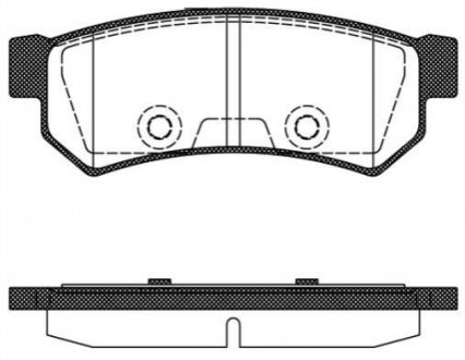 Гальмівні колодки задн. Gentra/Lacetti/Lacetti/Nubira 03- WOKING P11483.10 (фото 1)