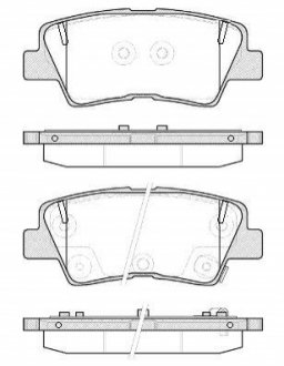 Гальмівні колодки зад. Hyundai i30/i40 11-/Kia Cee\'d 1.6-3.3 12- (akebono) WOKING P12623.52 (фото 1)