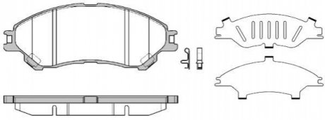 Гальмівні колодки передние SUZUKI SX4 S-CROSS/VITARA 1.0-1.6 15- WOKING P14893.02 (фото 1)