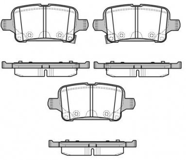 Гальмівні колодки задние Opel Astra K 15- WOKING P17283.02 (фото 1)