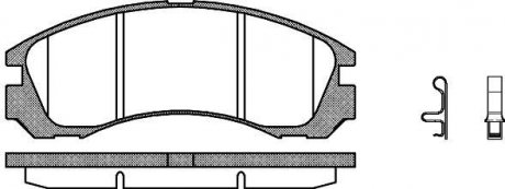 Гальмівні колодки перед Outlander 12-/Peugeot 4007 07- WOKING P2543.32 (фото 1)