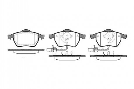 Гальмівні колодки перед Passat B5/Audi A4/A6 00-05 WOKING P2903.22 (фото 1)