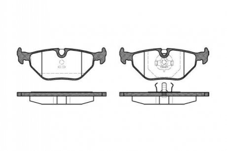 Гальмівні колодки зад. BMW 3(E36, E46)/5(E34)/7(E32) 86-06 (ATE) (123x43,6x16,7) WOKING P3653.00 (фото 1)