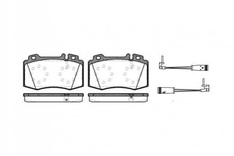 Гальмівні колодки перед MB C32 AMG/E320-500 01> WOKING P6693.02 (фото 1)