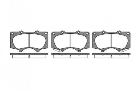 Гальмівні колодки перед. Toyota Land Cruiser/Hilux VII/Lexus GX/ MITSUBISHI PAJERO 01- (sumitomo) WOKING P8883.00 (фото 1)