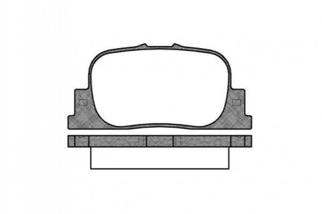 Гальмівні колодки задн. Prius/Avalon/Mark/Camry 96-09 WOKING P9013.00 (фото 1)