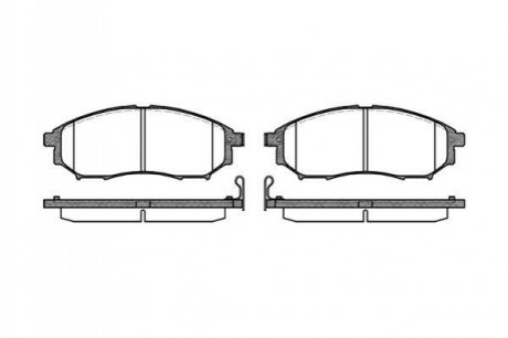 Гальмівні колодки пер. QX50/Q70/Q60/Navara/Qashqai/Murano/Pathfinder/Koleos 01- WOKING P9523.14 (фото 1)