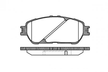 Гальмівні колодки передние Toyota Camry/Lexus ES 2.4-3.0 01-08 (ATE) WOKING P9983.00 (фото 1)