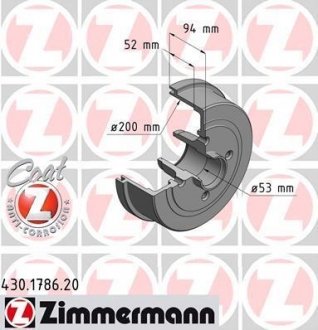 Гальмівний барабан ZIMMERMANN 430178620 (фото 1)